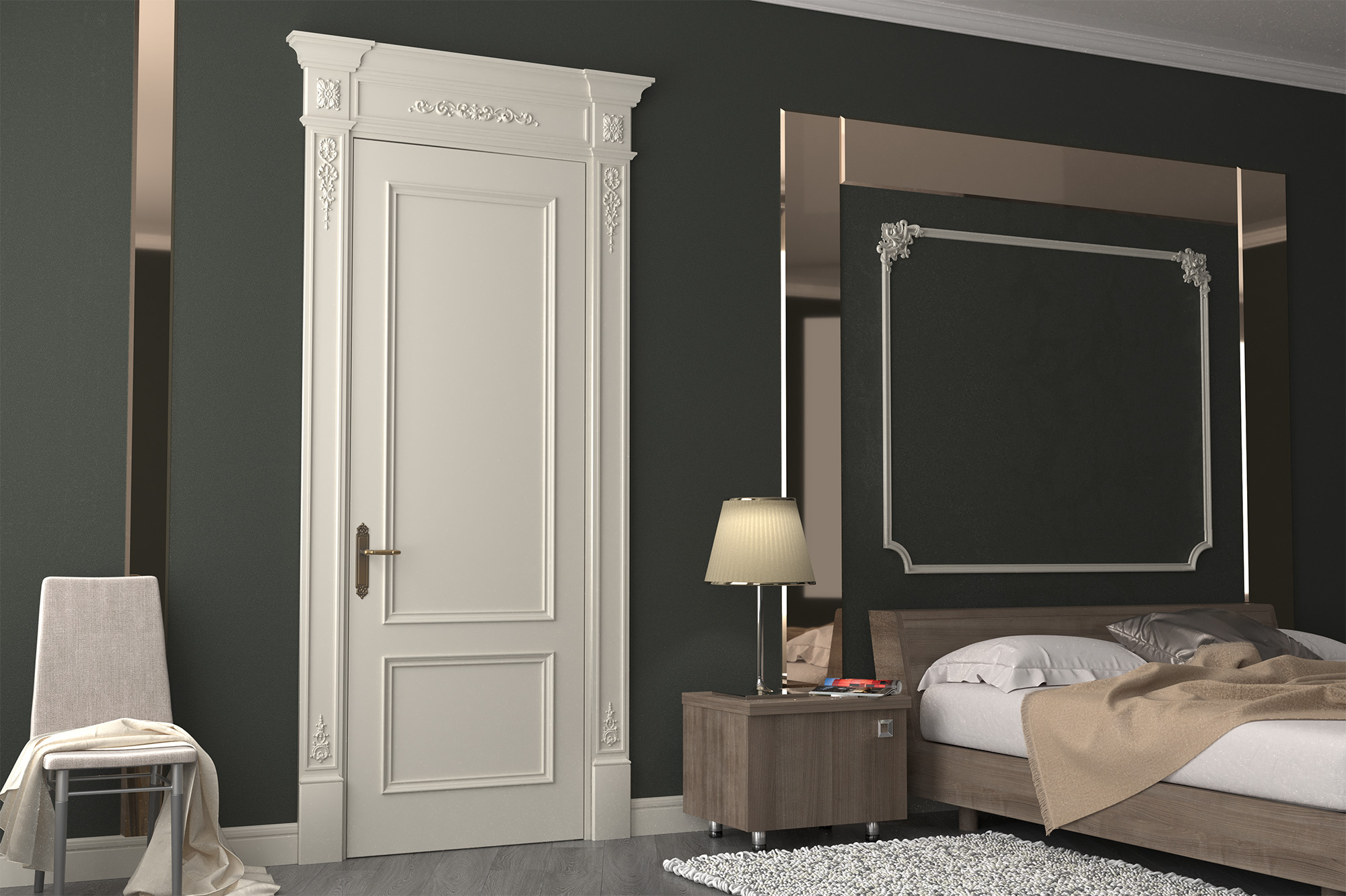 Интерьер с дверными блоками N 02 серии Nostalgia