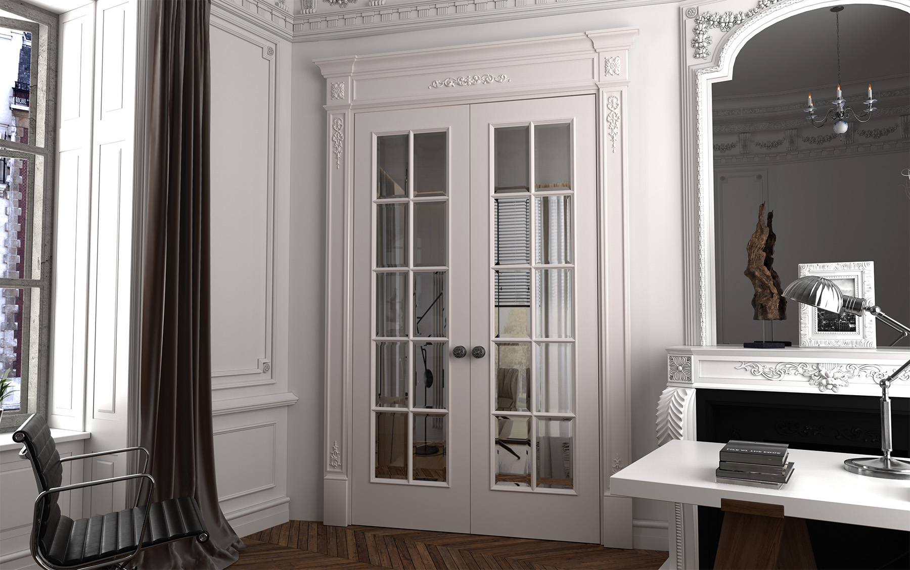 Интерьер с дверными блоками N 03 серии Nostalgia