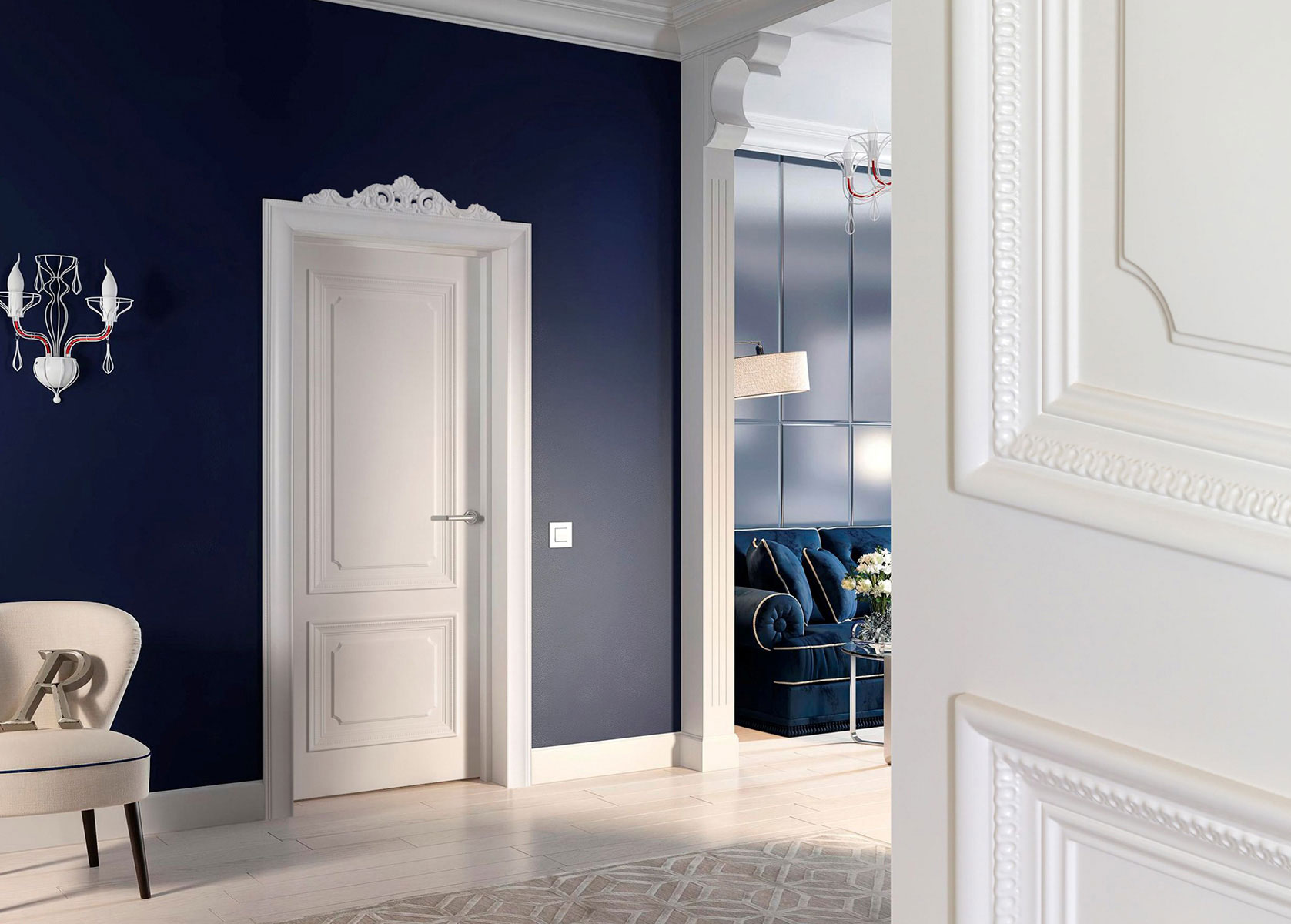 Модель серии Вернисаж отделка эмалями фото в интерьере